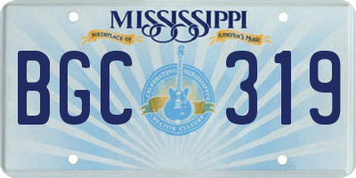 MS license plate BGC319