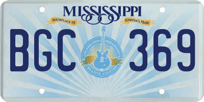 MS license plate BGC369