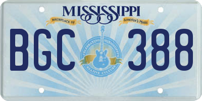 MS license plate BGC388