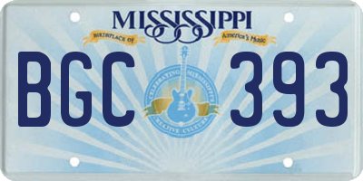 MS license plate BGC393