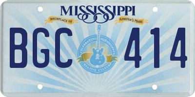 MS license plate BGC414