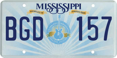 MS license plate BGD157