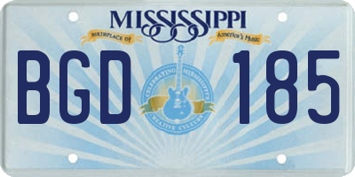 MS license plate BGD185