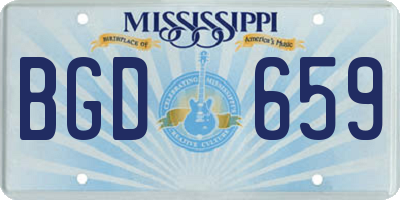 MS license plate BGD659