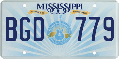 MS license plate BGD779