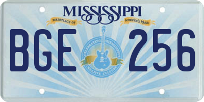 MS license plate BGE256