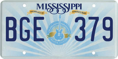 MS license plate BGE379