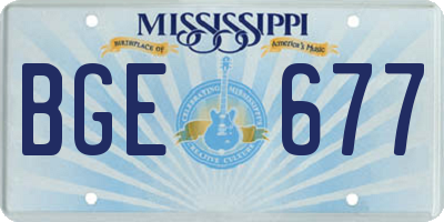 MS license plate BGE677