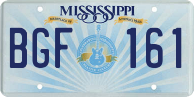 MS license plate BGF161