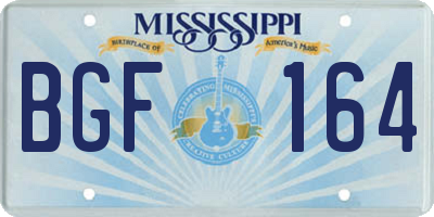 MS license plate BGF164