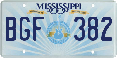 MS license plate BGF382