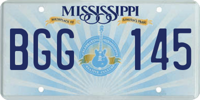 MS license plate BGG145