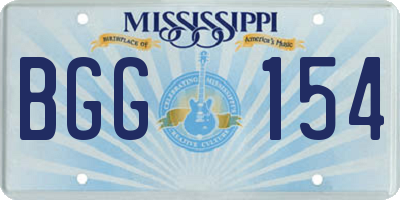 MS license plate BGG154