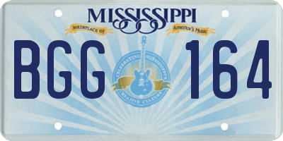 MS license plate BGG164