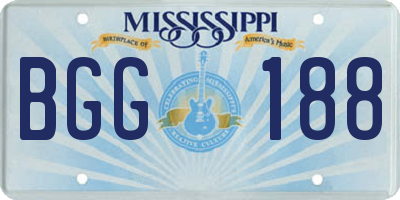 MS license plate BGG188