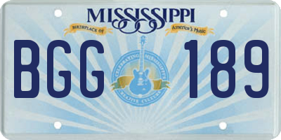 MS license plate BGG189