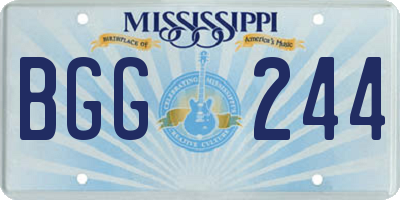 MS license plate BGG244
