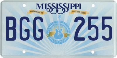MS license plate BGG255