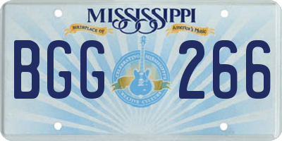 MS license plate BGG266