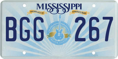 MS license plate BGG267