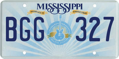 MS license plate BGG327