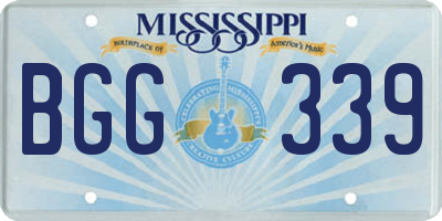 MS license plate BGG339
