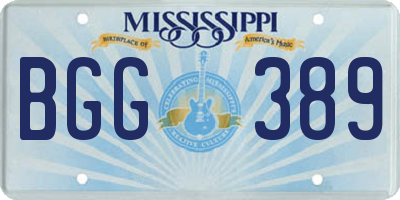 MS license plate BGG389