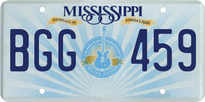 MS license plate BGG459