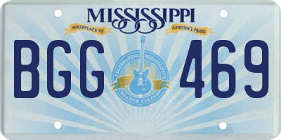 MS license plate BGG469