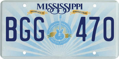 MS license plate BGG470