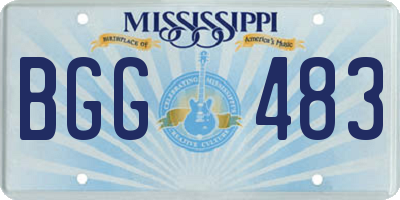 MS license plate BGG483