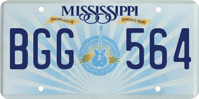MS license plate BGG564