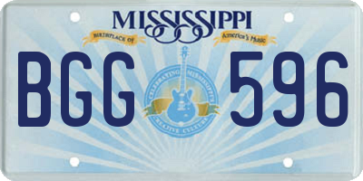 MS license plate BGG596