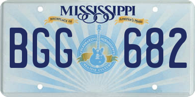 MS license plate BGG682