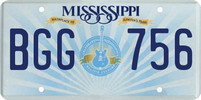 MS license plate BGG756