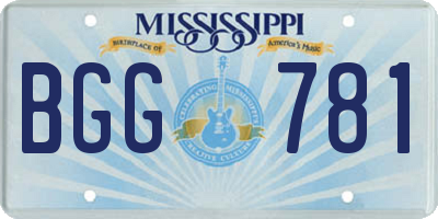 MS license plate BGG781