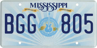 MS license plate BGG805
