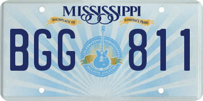 MS license plate BGG811