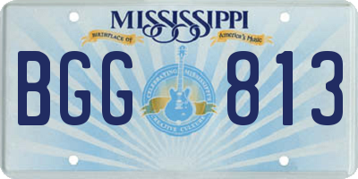 MS license plate BGG813