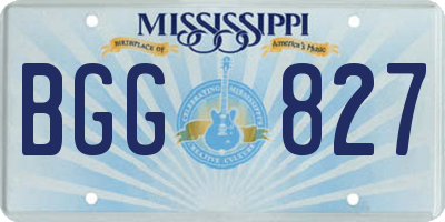 MS license plate BGG827