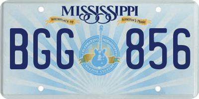 MS license plate BGG856