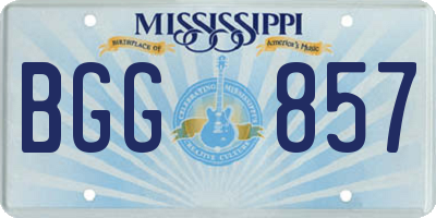 MS license plate BGG857
