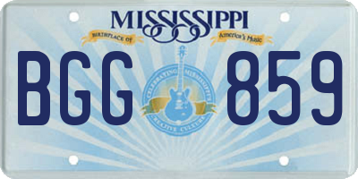 MS license plate BGG859