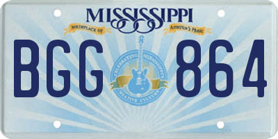 MS license plate BGG864