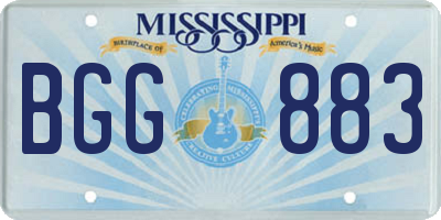 MS license plate BGG883