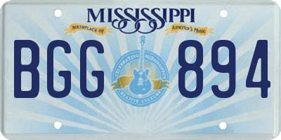 MS license plate BGG894