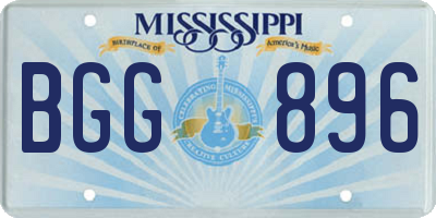 MS license plate BGG896