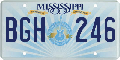 MS license plate BGH246