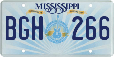 MS license plate BGH266