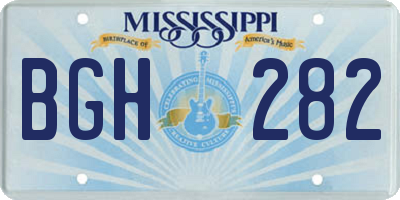 MS license plate BGH282